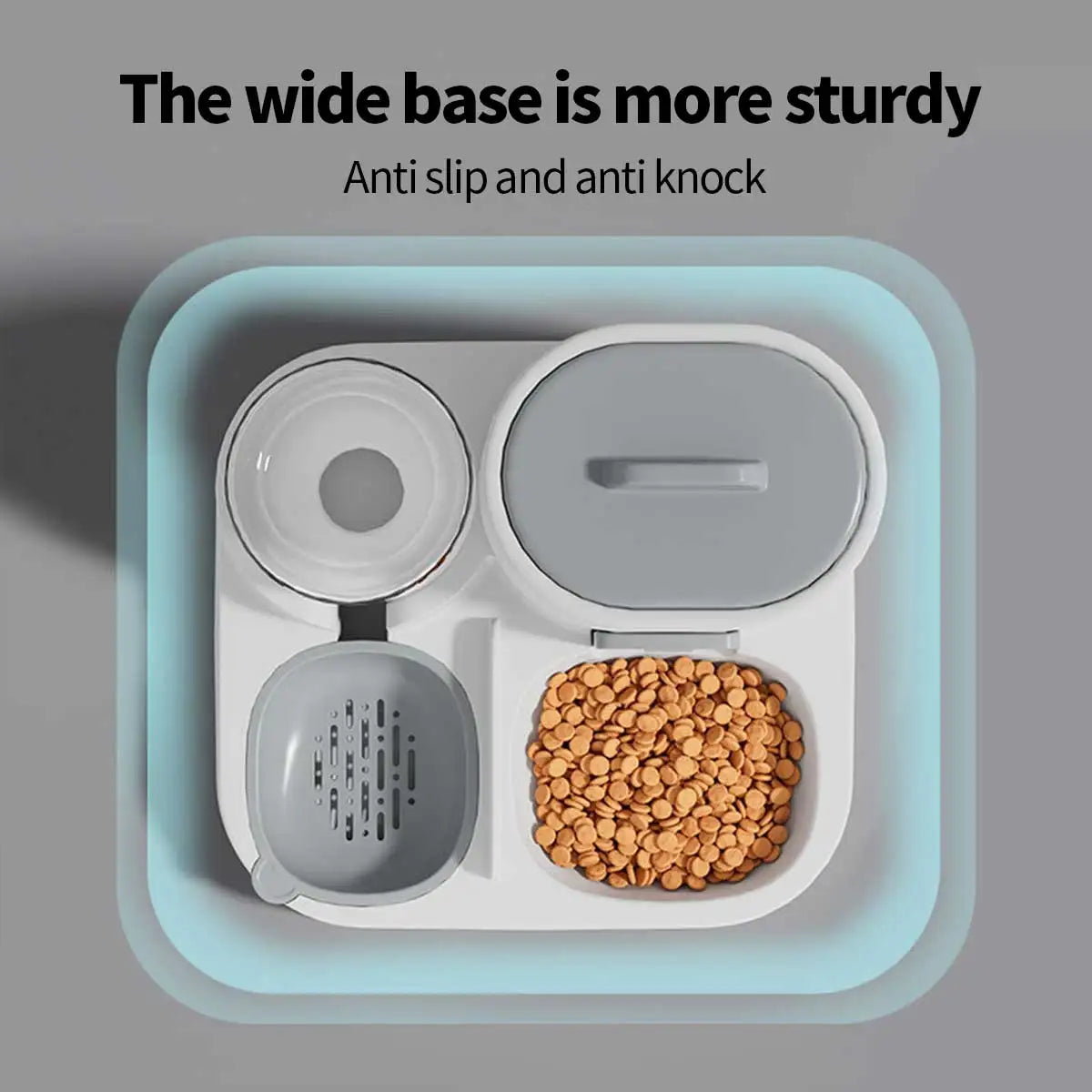 2-IN-1 PET FEEDER & WATER DISPENSER FOR CATS & DOGS