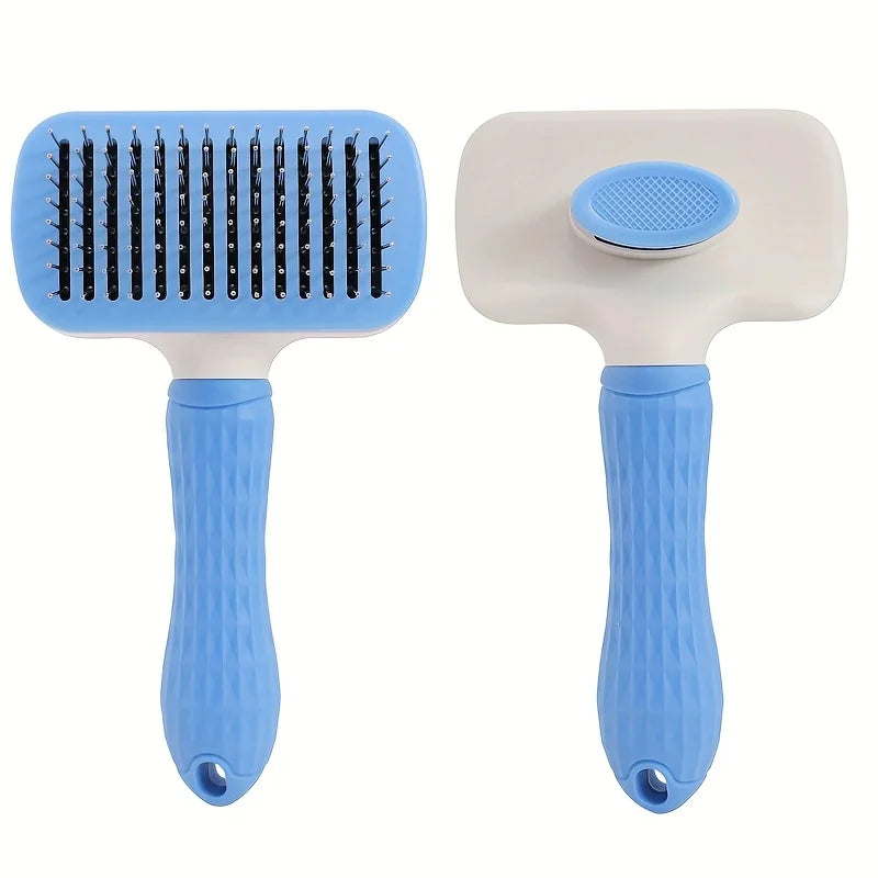 SELF-CLEANING PET MASSAGE & GROOMING BRUSH FOR CATS & DOGS