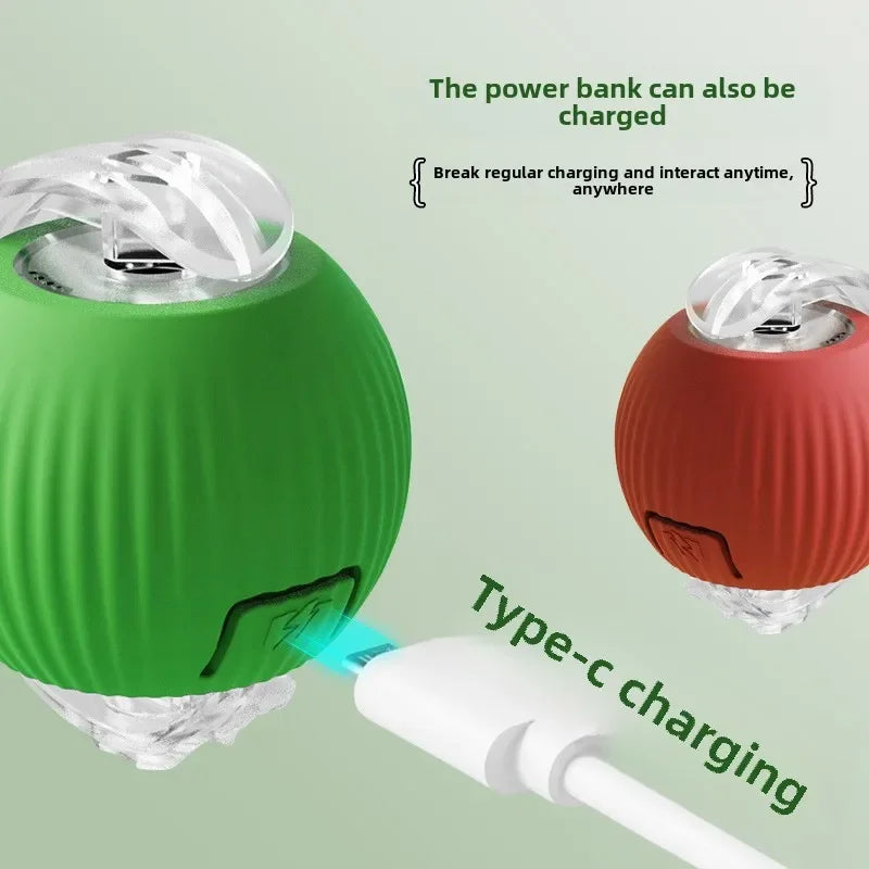 SMART RECHARGEABLE INTERACTIVE BALL ROLLING TOY FOR CATS AND DOGS