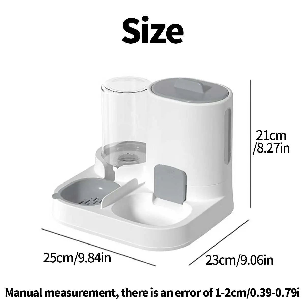 2-IN-1 PET FEEDER & WATER DISPENSER FOR CATS & DOGS