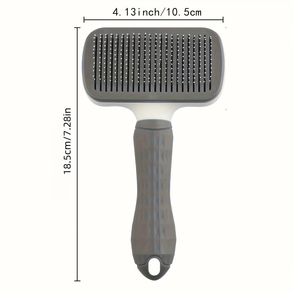 SELF-CLEANING PET MASSAGE & GROOMING BRUSH FOR CATS AND DOGS