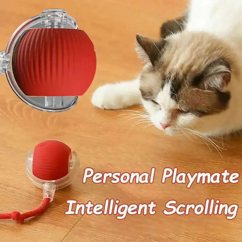 SMART RECHARGEABLE INTERACTIVE ROLLING BALL TOY FOR CATS AND DOGS