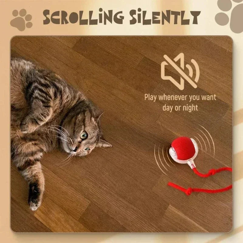 SMART RECHARGEABLE INTERACTIVE BALL ROLLING TOY FOR CATS AND DOGS