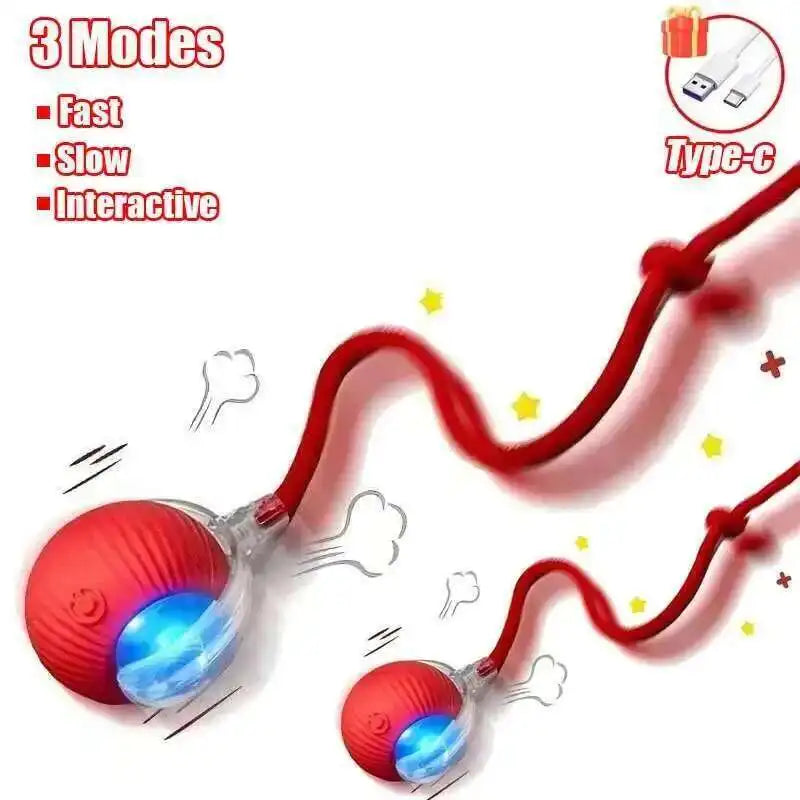 SMART RECHARGEABLE INTERACTIVE ROLLING BALL TOY FOR CATS AND DOGS