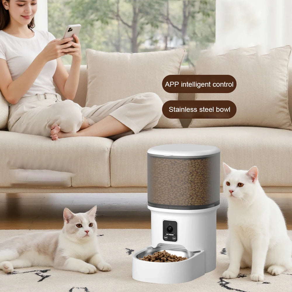 4L SMART WI-FI AUTOMATIC PET FEEDER FOR CATS AND DOGS