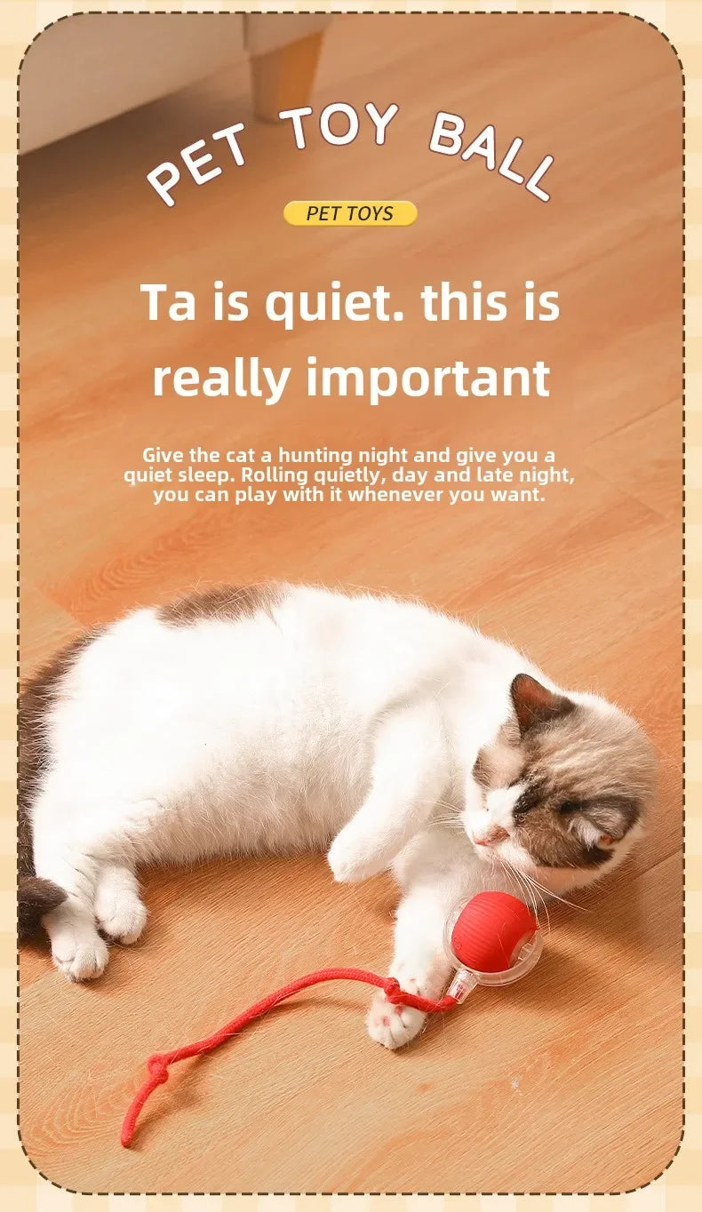 SMART RECHARGEABLE INTERACTIVE BALL ROLLING TOY FOR CATS AND DOGS