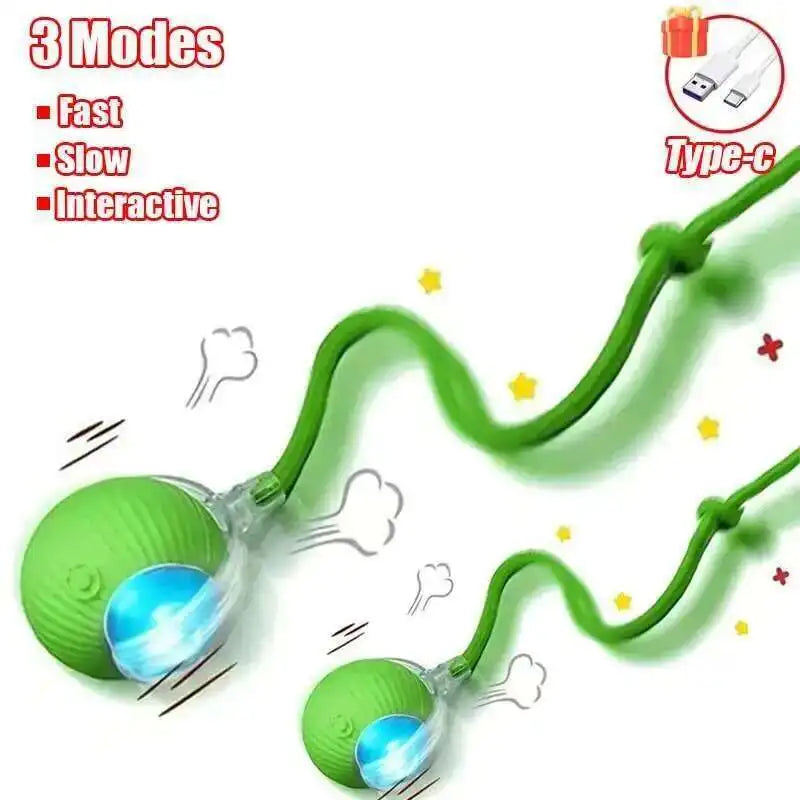 SMART RECHARGEABLE INTERACTIVE ROLLING BALL TOY FOR CATS AND DOGS