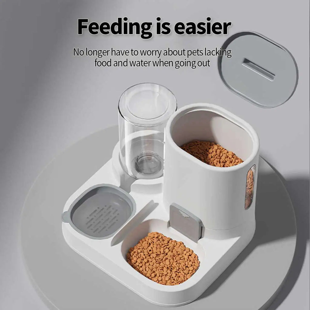 2-IN-1 PET FEEDER & WATER DISPENSER FOR CATS & DOGS