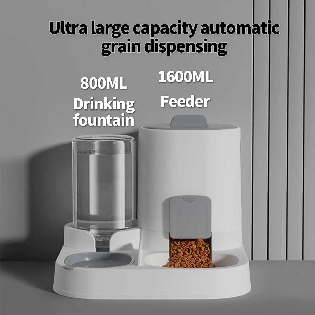 2-IN-1 PET FEEDER & WATER DISPENSER FOR CATS & DOGS