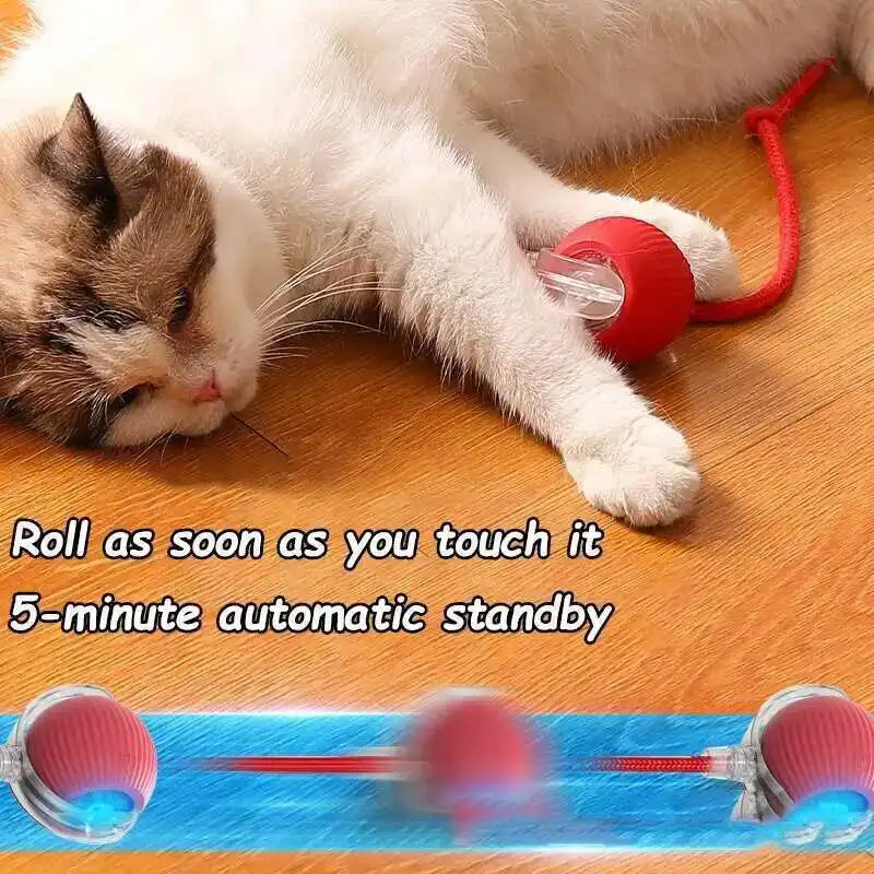 SMART RECHARGEABLE INTERACTIVE ROLLING BALL TOY FOR CATS AND DOGS