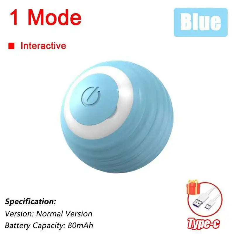 SMART RECHARGEABLE INTERACTIVE ROLLING BALL TOY FOR CATS AND DOGS