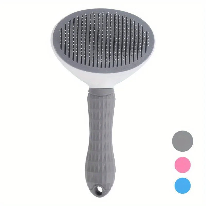 ONE-CLICK SELF-CLEANING PET HAIR REMOVAL COMB FOR DOGS & CATS