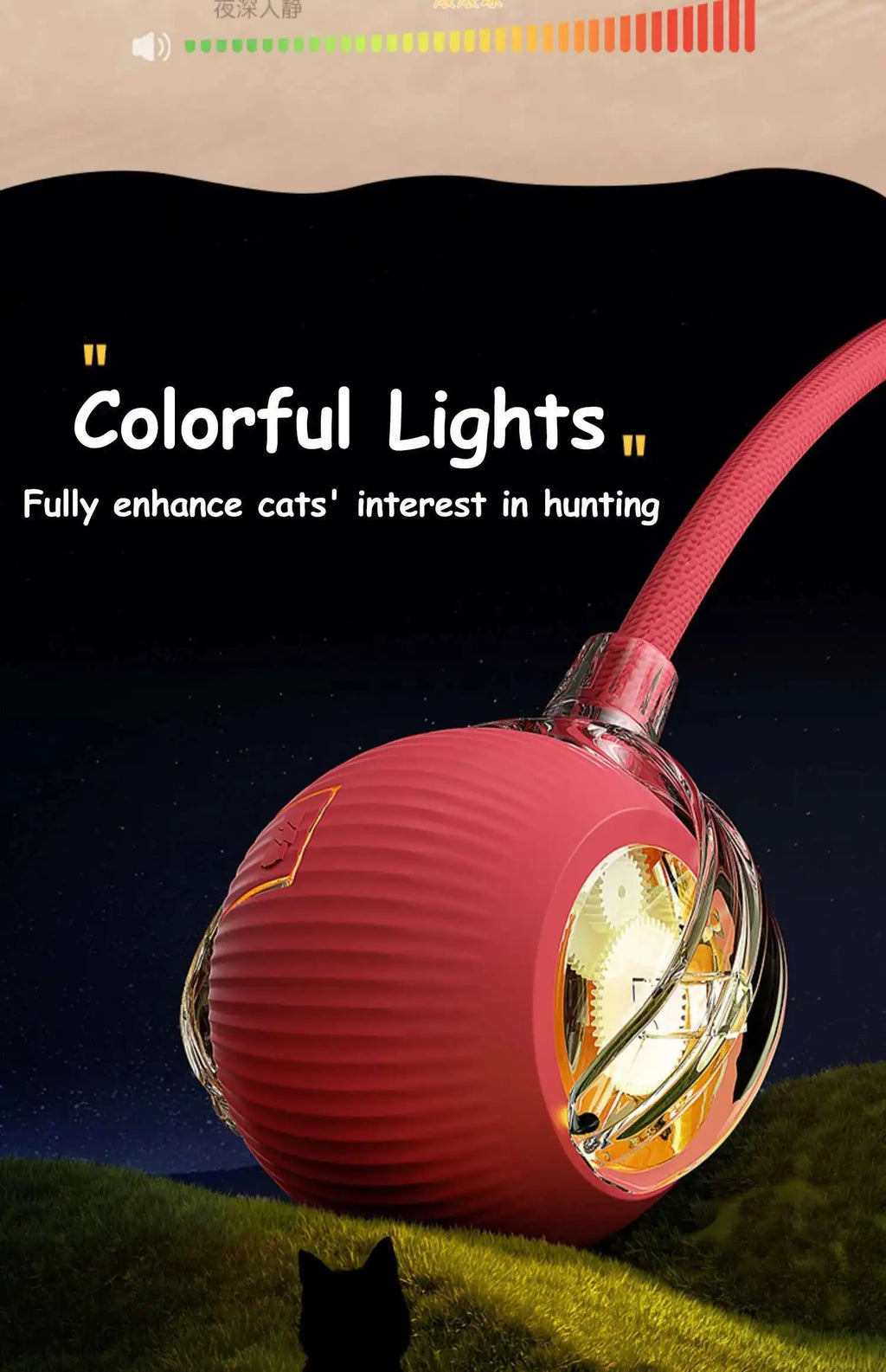 SMART RECHARGEABLE INTERACTIVE ROLLING BALL TOY FOR CATS AND DOGS